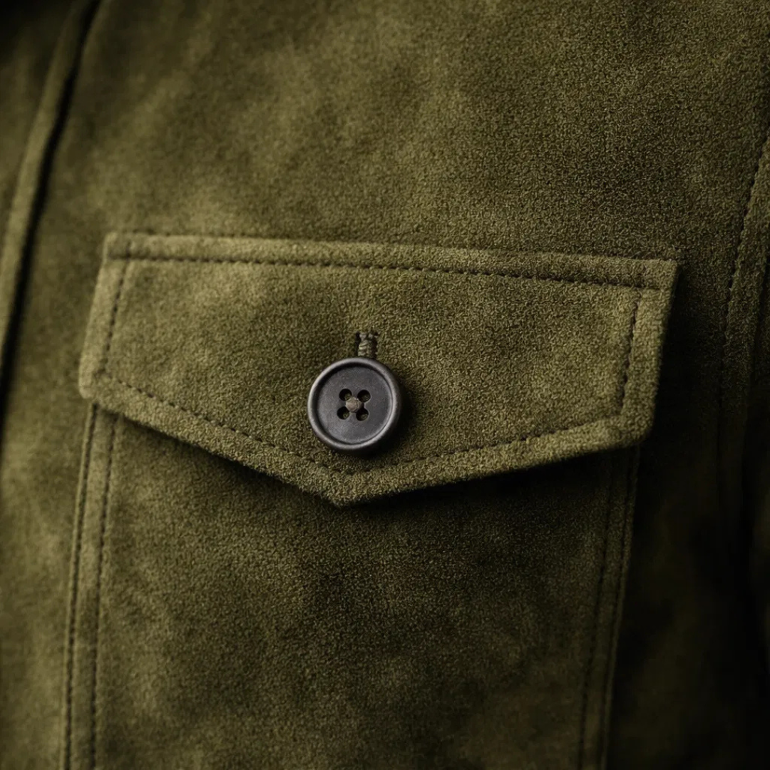 Versatile men's fashion: classic pocket jacket for sophisticated, everyday wear.