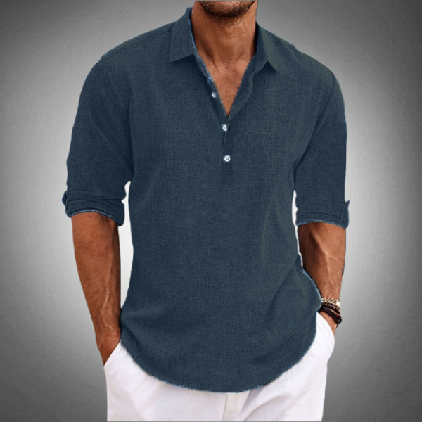 Elegant men's classic polo shirt, short sleeve, comfortable for casual summer style.
