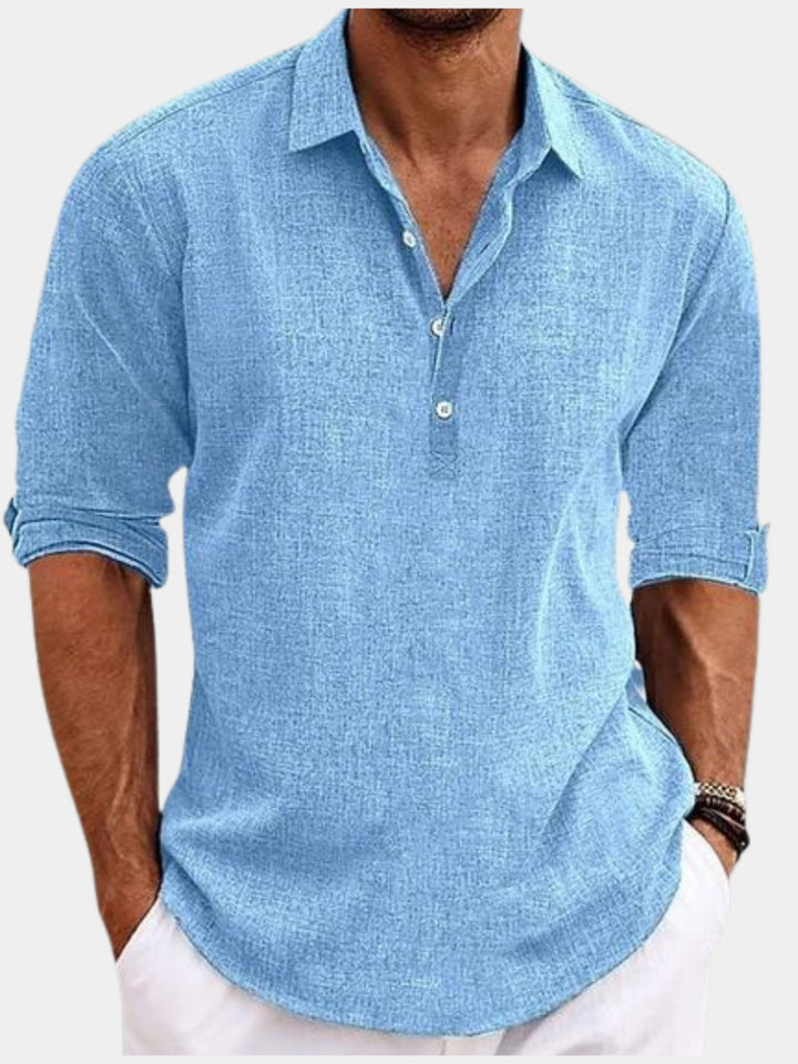 Men's classic summer polo, stylish short sleeve button-up for ultimate warm weather comfort.