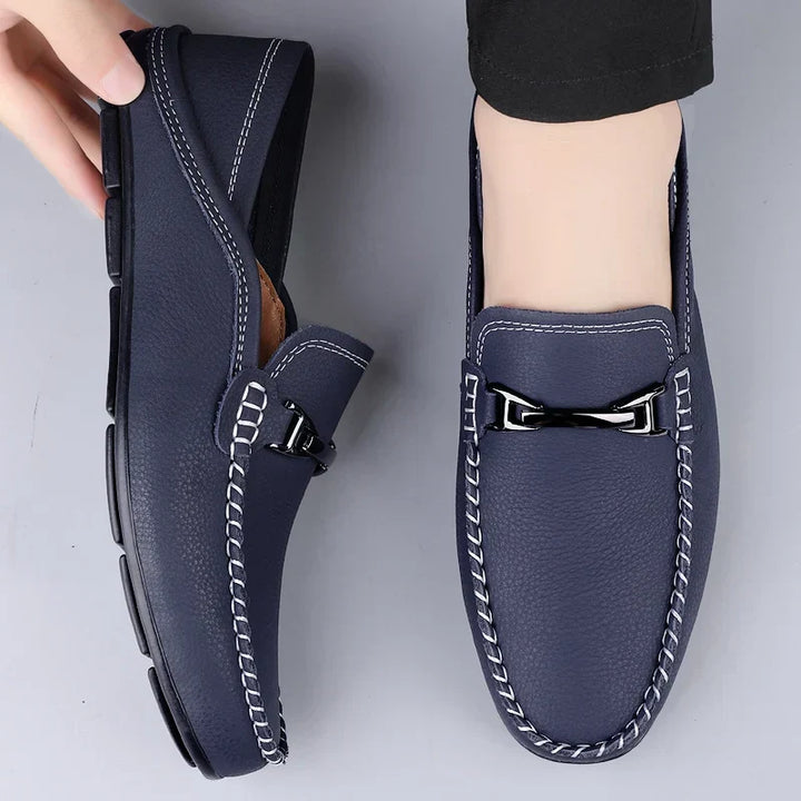 Premium men's loafers, classic slip-on design for smart casual or everyday versatile comfort.