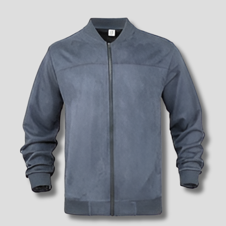 Fashionable men's casual retro jacket, a comfy zip-up outerwear piece for classic everyday style.