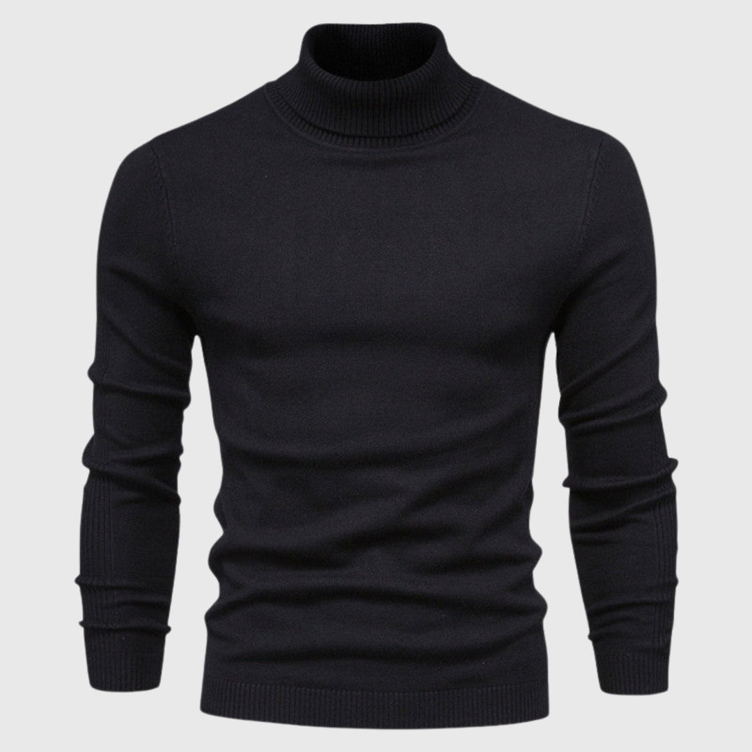 Men's classic roll neck jumper in a comfortable fit, perfect for versatile everyday style & winter wear.