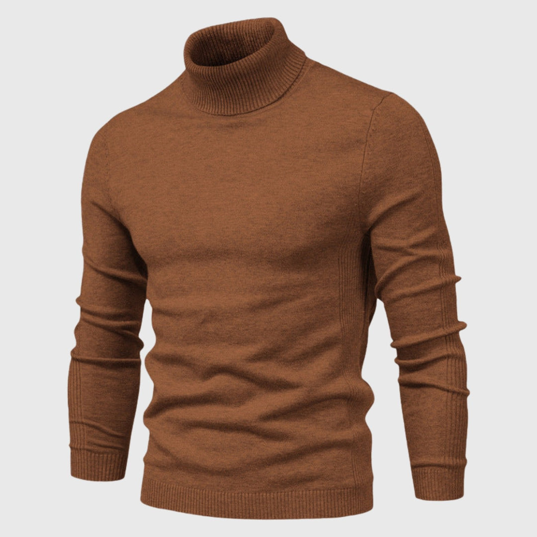 Men's classic roll neck jumper with a relaxed, comfortable fit. A timeless sweater for everyday style.