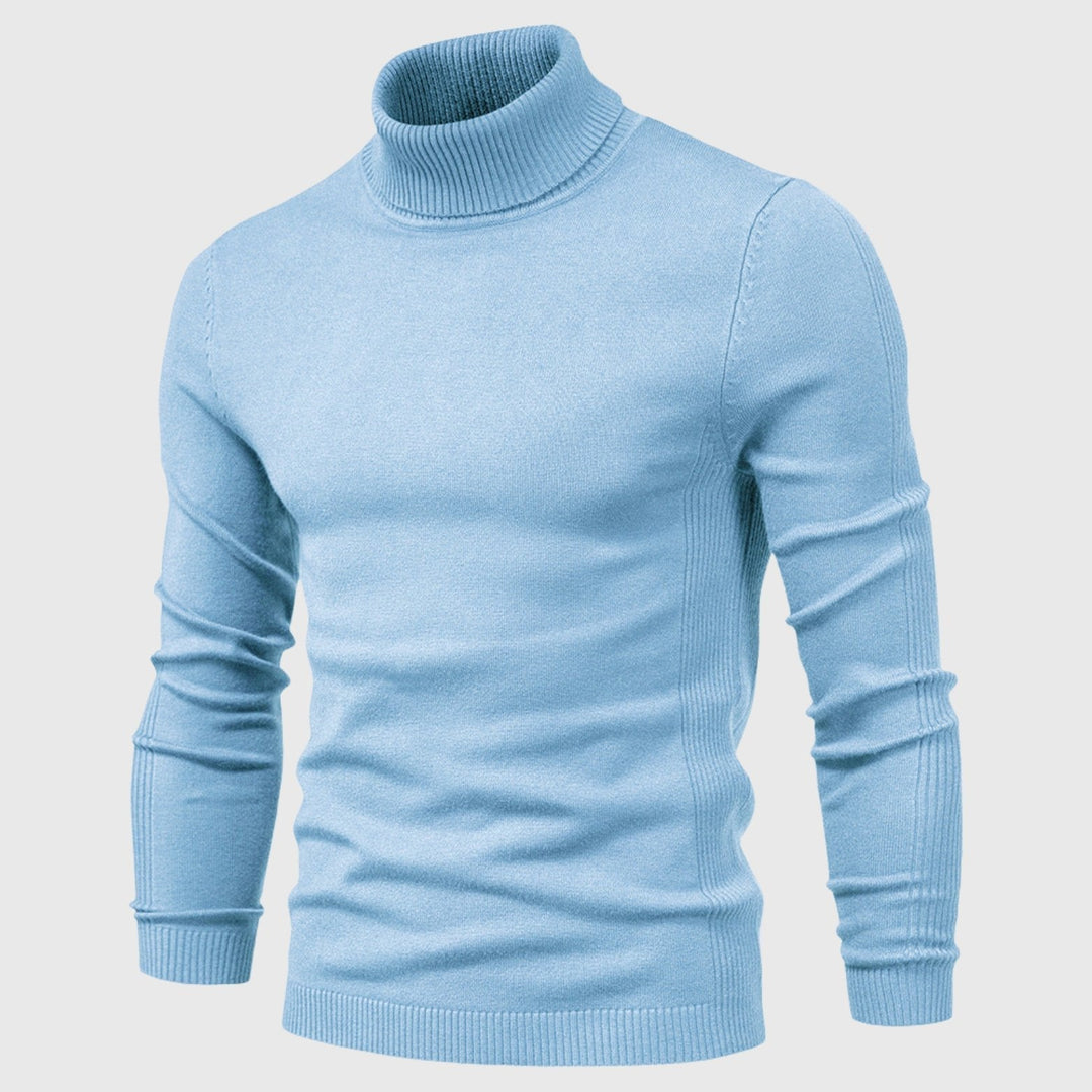 Comfortable men's roll neck sweater, a soft classic style jumper for ultimate winter warmth & everyday wear.