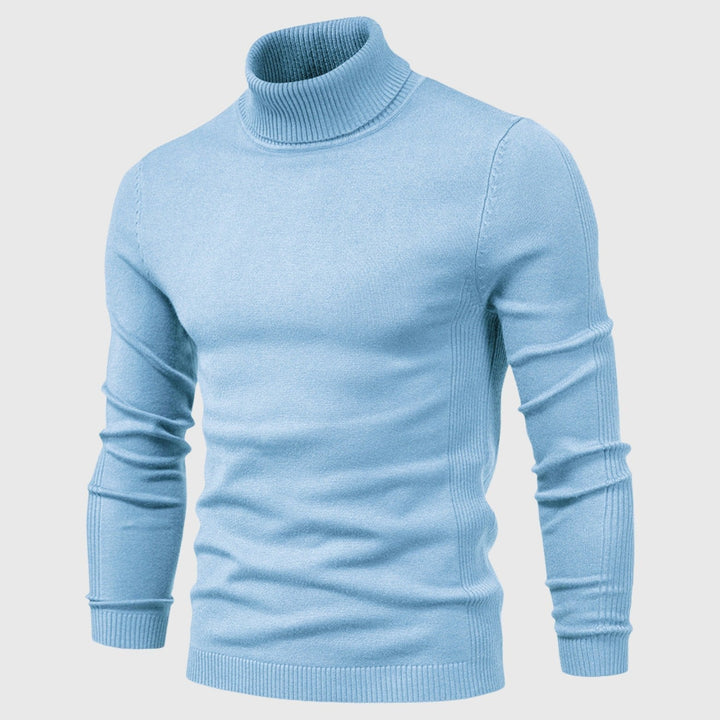 Comfortable men's roll neck sweater, a soft classic style jumper for ultimate winter warmth & everyday wear.