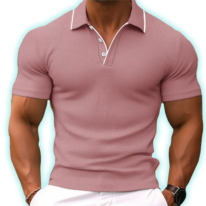Men's classic slim fit polo shirt, perfect for casual or smart-casual summer style and versatile wear.