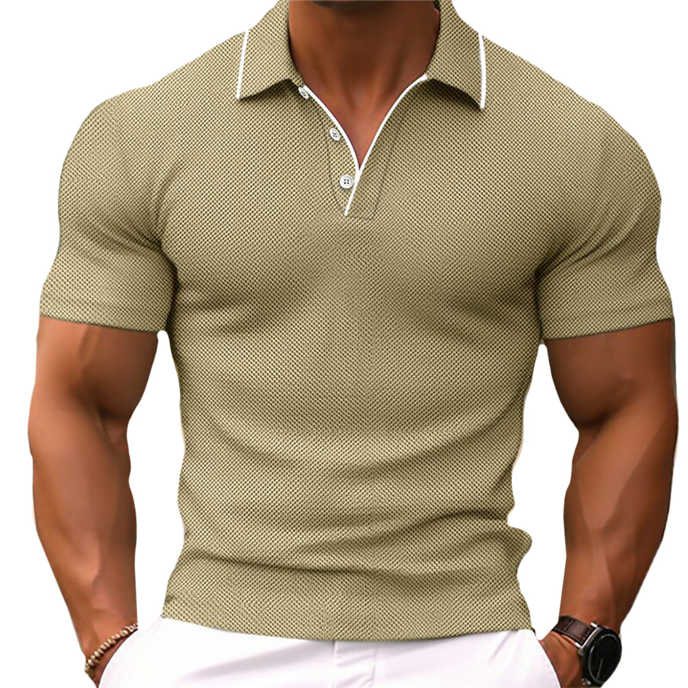 Comfortable men's slim fit polo shirt, a timeless classic for summer wear & smart casual occasions.