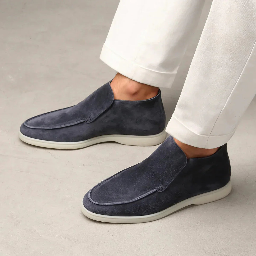 Stylish men's slip-on shoes, versatile for casual outings and effortless everyday fashion.