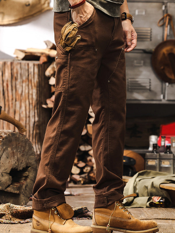 Durable men's utility cargo pants with multiple pockets, straight leg cut, perfect for everyday casual or work.