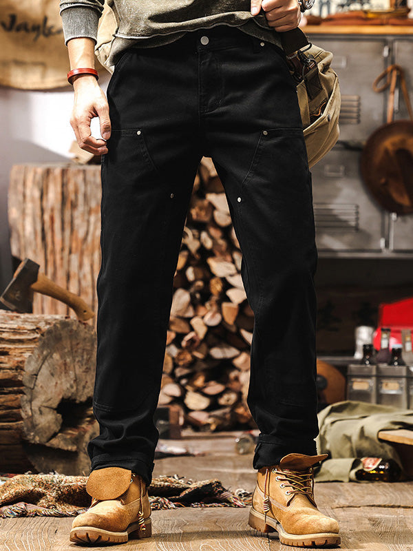 Versatile men's classic straight leg cargo pants, great for outdoor activities, work, or casual everyday wear.