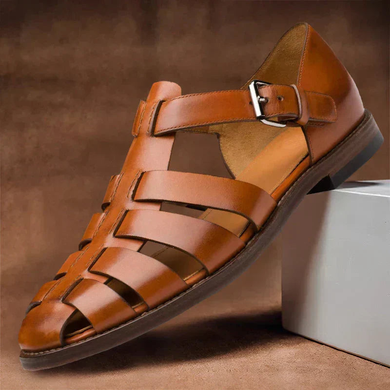 Comfortable men's summer sandals with a stylish strappy design, perfect for warm weather casual & outdoor wear.