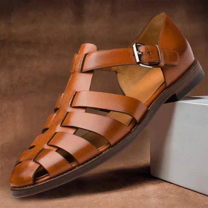 Comfortable men's summer sandals with a stylish strappy design, perfect for warm weather casual & outdoor wear.