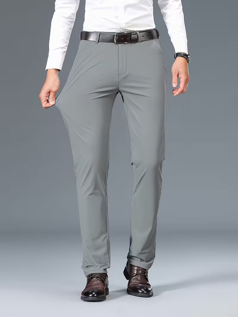 Comfortable men's everyday trousers with a flexible stretch fit, suitable for casual and smart casual attire.
