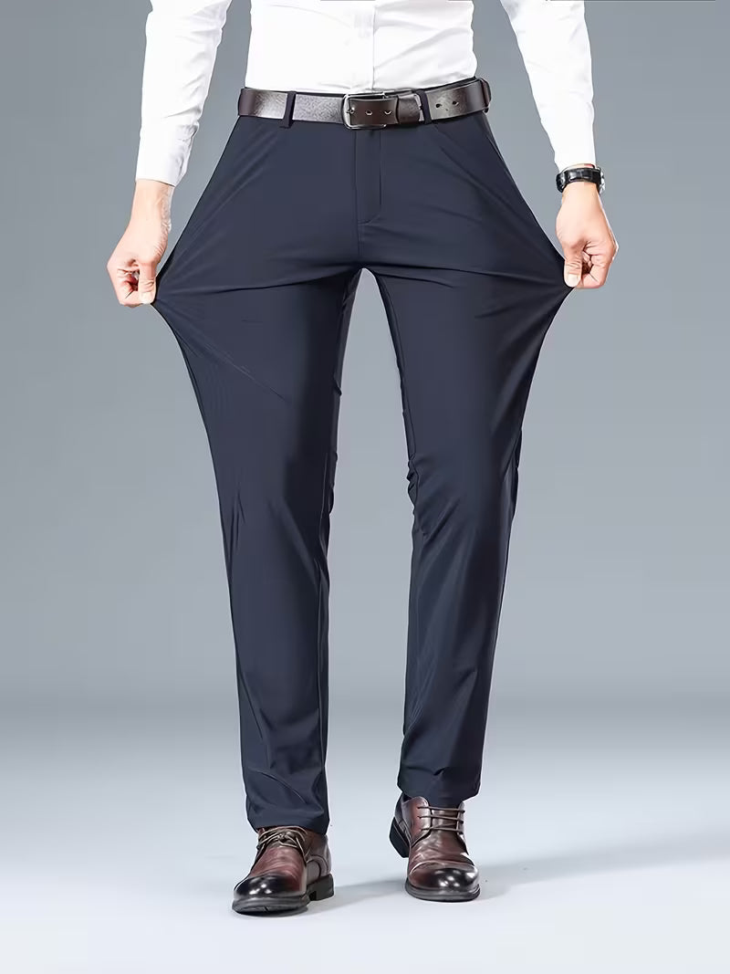 Classic men's stretchable everyday pants, offering a comfortable and flexible fit for all-day wear.