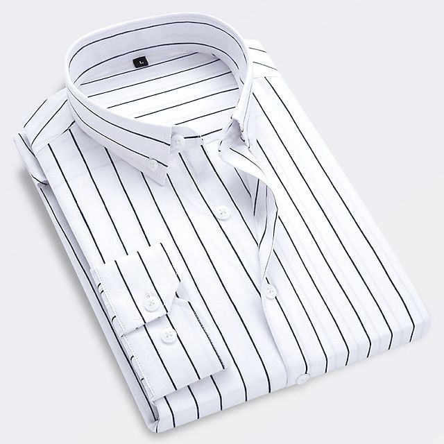 Effortless style men's striped shirt. A versatile classic, suitable for both casual and smart formal outfits.