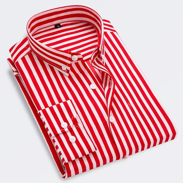 Comfortable men's striped shirt, modeled for everyday wear. Classic style perfect for men's fashion.