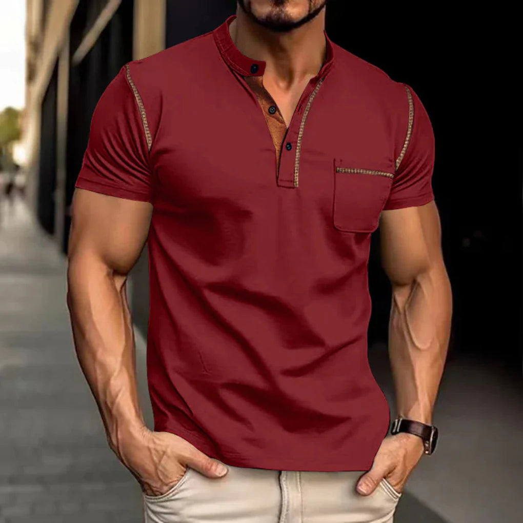 Comfortable short sleeve men's polo, a classic style top for everyday wear. Great for casual fashion & golf outfits.