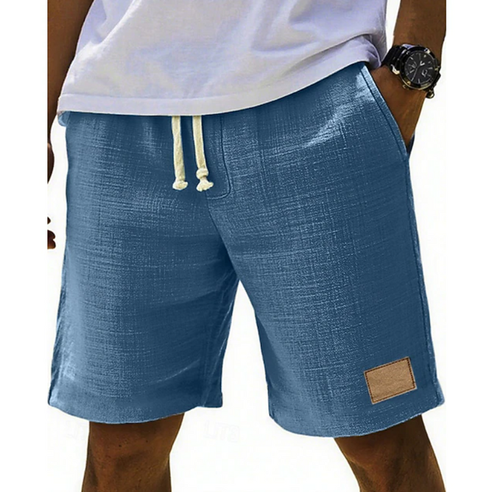 High-quality men's classic summer shorts, showcasing intricate lace accents for a fashionable, relaxed look.