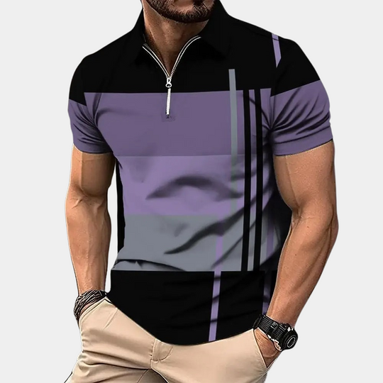 Premium men's classic polo shirt with tailored fit, short sleeves, & comfortable design for versatile everyday style.