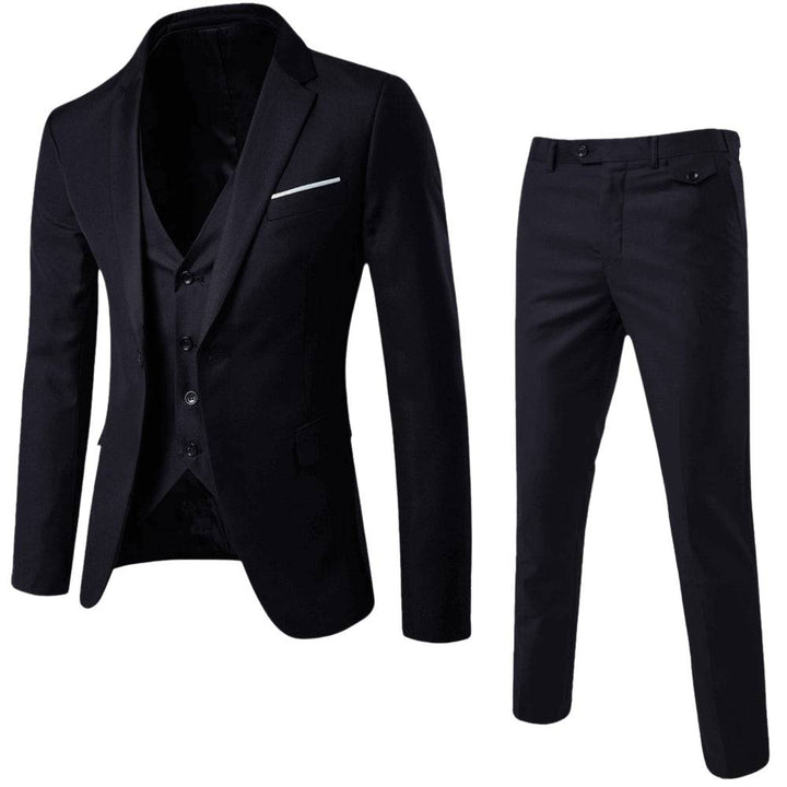 Men's sophisticated classic suit set, tailored for a modern fit, suitable for any formal event.