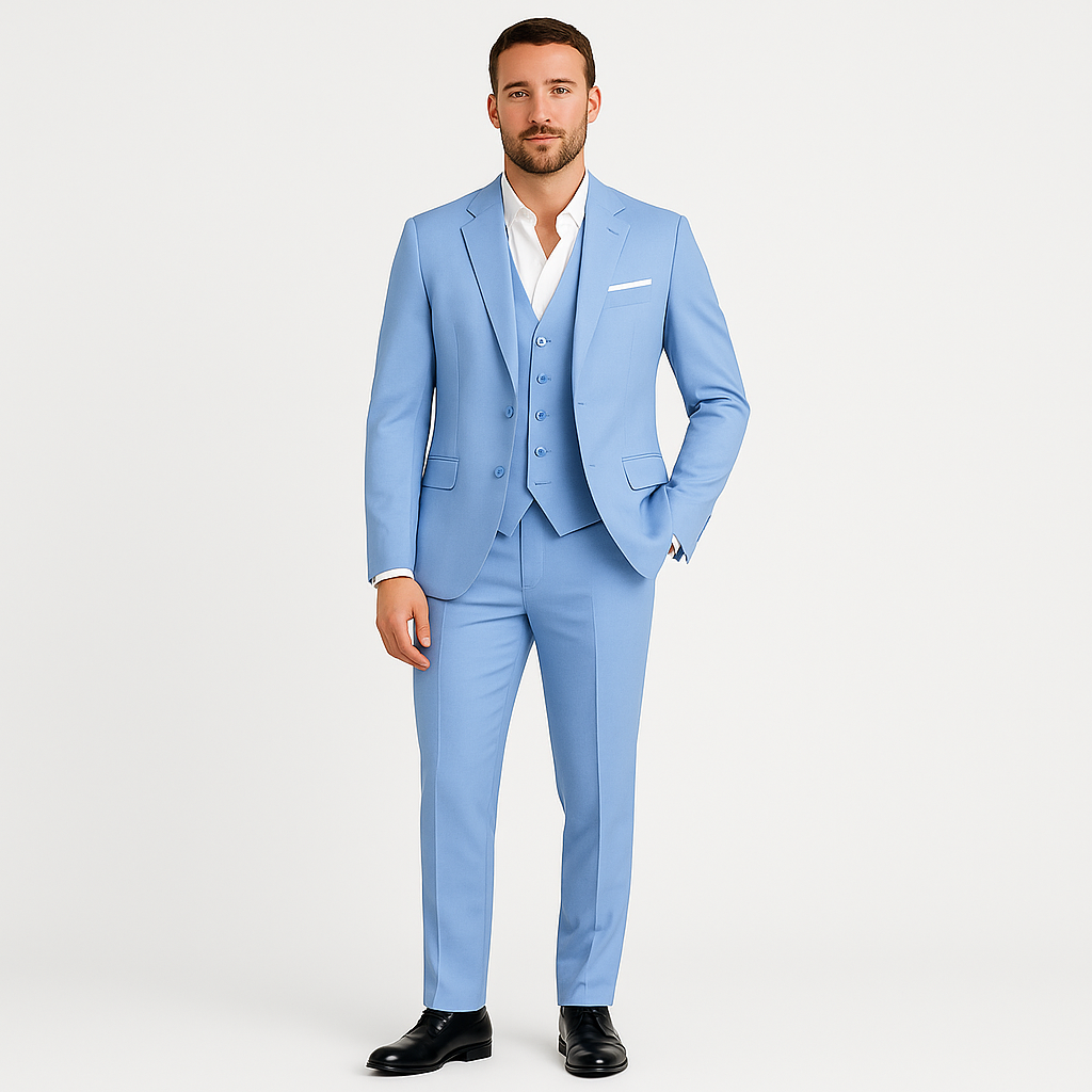 Contemporary men's suit set, classic design with a modern fit, ideal for formal wear and business.