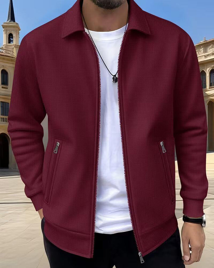 Men's classic textured jacket, lightweight athletic outerwear. A versatile, everyday jacket for active lifestyles.