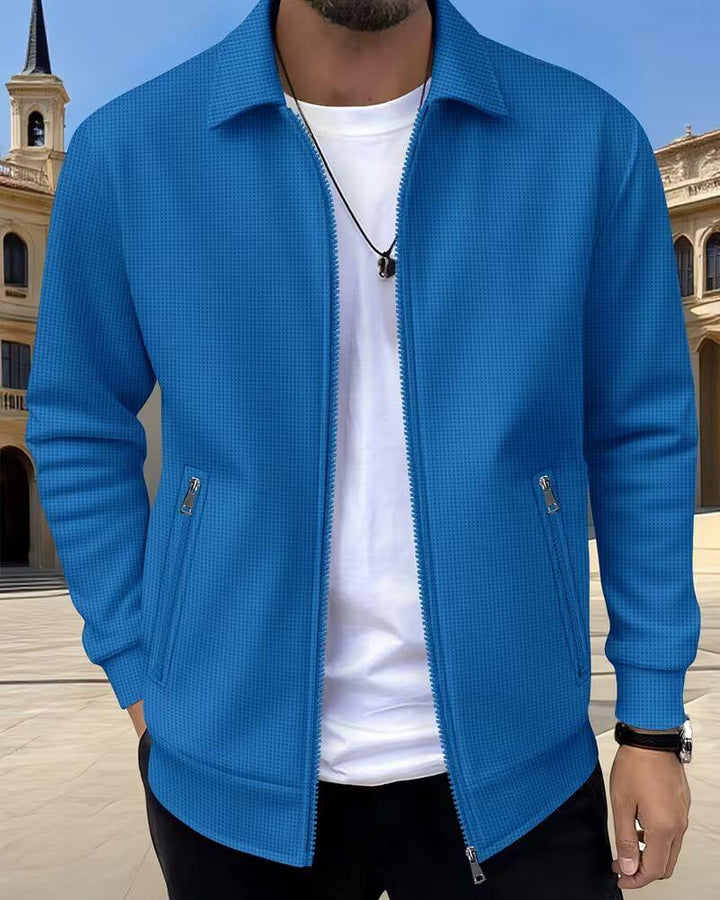 Versatile men's classic textured jacket, great for athletic activities or elevating your everyday casual style.