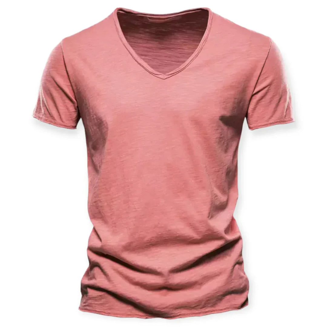 Everyday men's V-neck t-shirt, combining classic design with comfortable, relaxed fit.