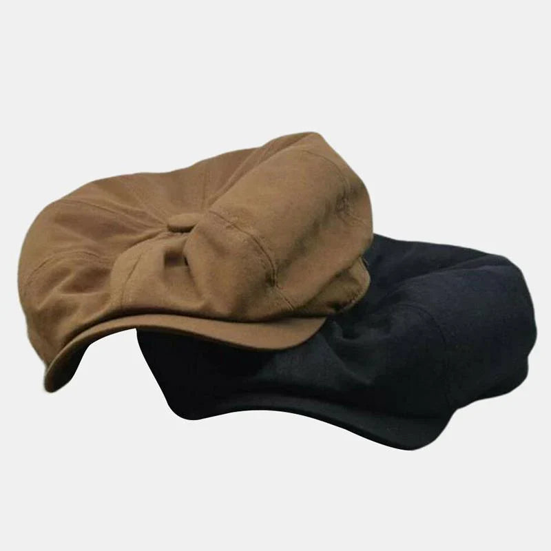 Men's classic vintage flat cap, stylish British fashion retro hat. Perfect gentleman's headwear for casual or formal.