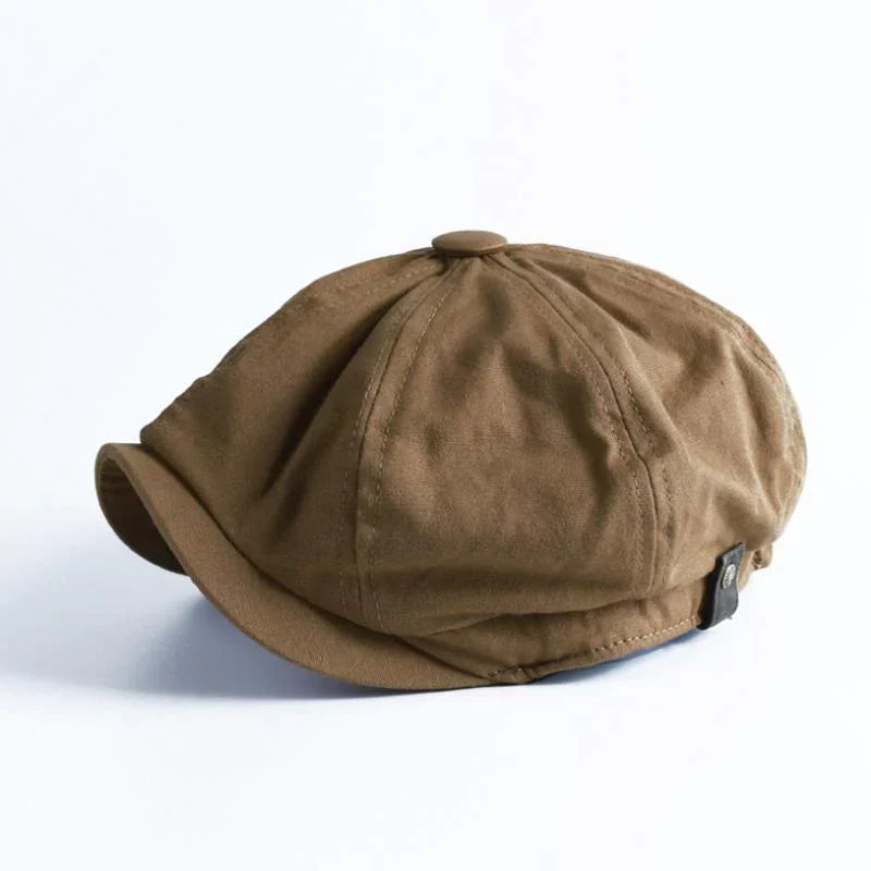 New men's classic vintage flat cap, retro style headwear. Gentleman's accessory for a stylish and timeless look.