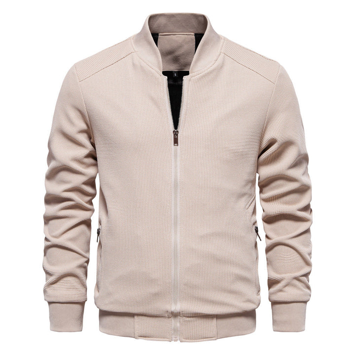 Men's classic zip-up bomber jacket, perfect for effortless casual style and comfort in fall & spring.