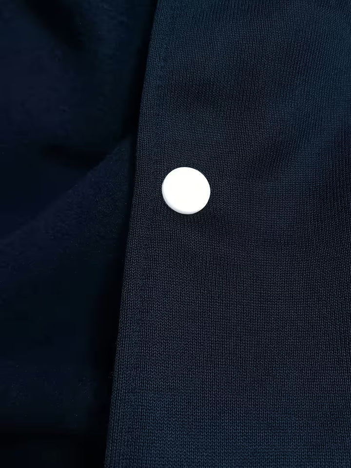 Men's fashion colour block jacket, lightweight zip-up with baseball collar, versatile casual outerwear.