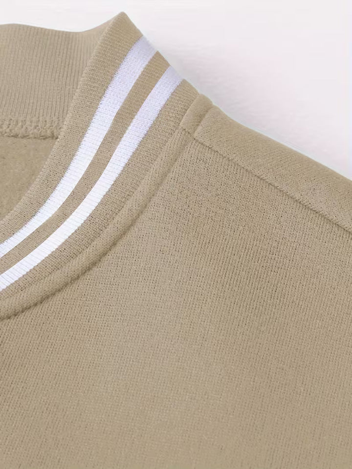 Comfortable lightweight men's colour block jacket, baseball collar, zip-up for cool casual wear.