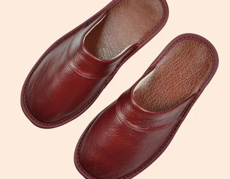 Men's comfortable black house slippers with non-slip sole