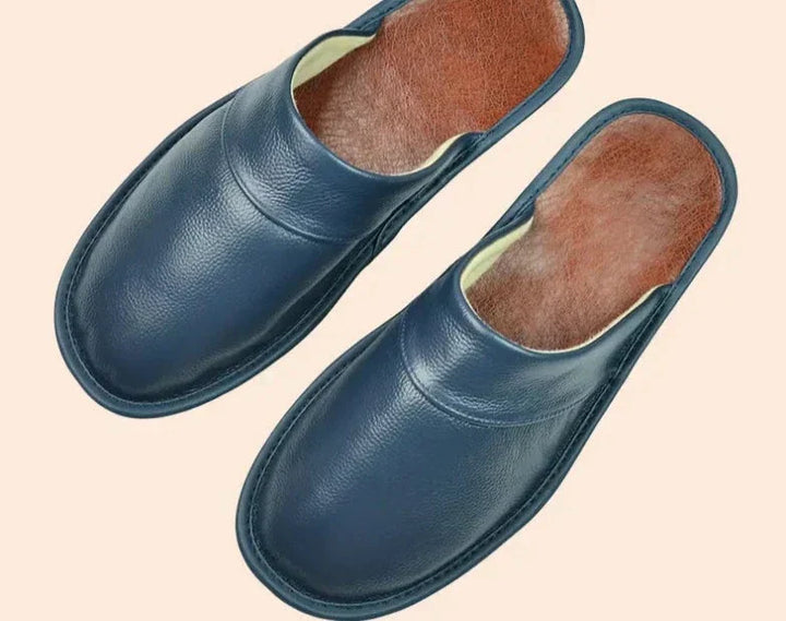Durable black house slippers designed for men's comfort