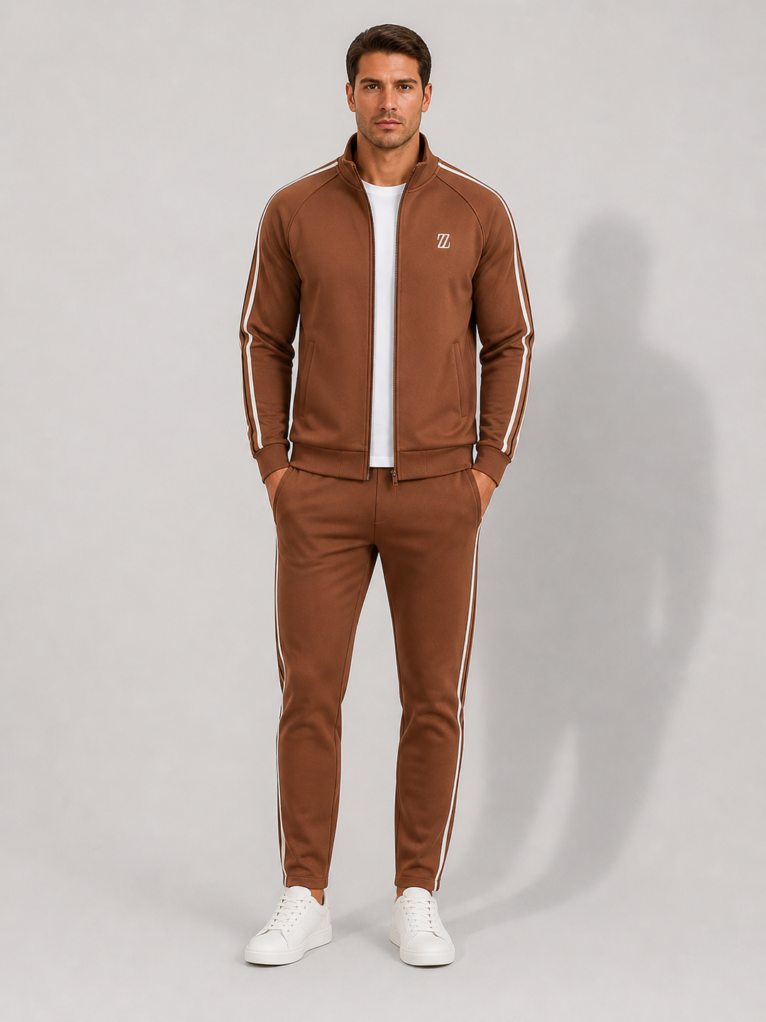 Men's comfortable casual tracksuit two-piece set for everyday wear.
