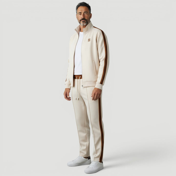 Men's casual loungewear tracksuit, a comfy two-piece set for relaxation.