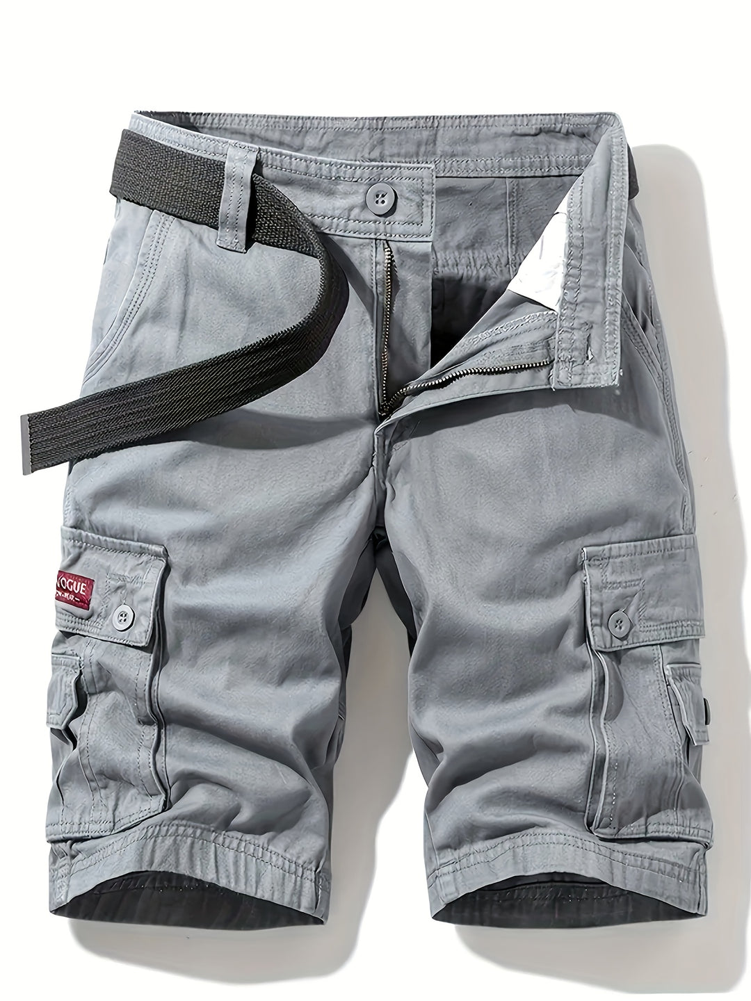 Men's comfortable mid-rise cargo shorts with practical flap pockets, perfect for casual summer wear.