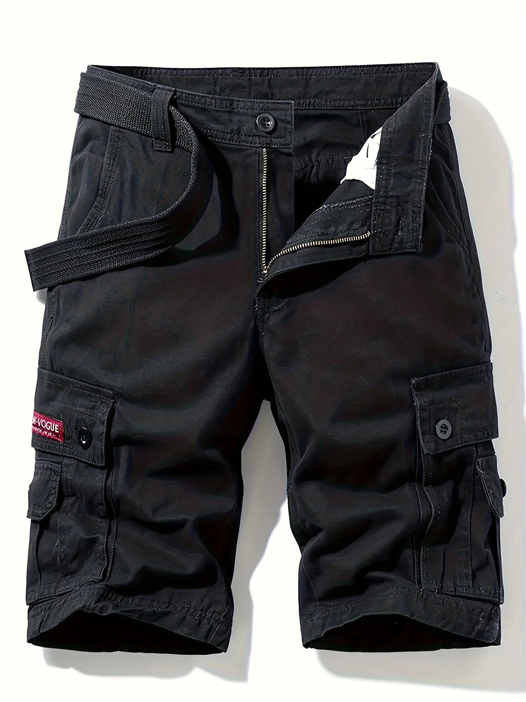 Casual summer shorts for men, with a comfortable mid-rise and convenient flap pockets, ideal for daily wear.