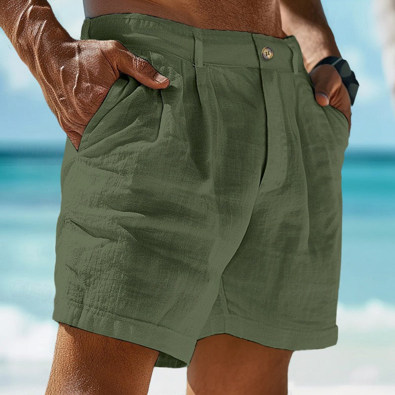 Wardrobe essential: Men's comfortable and stylish summer chino shorts.