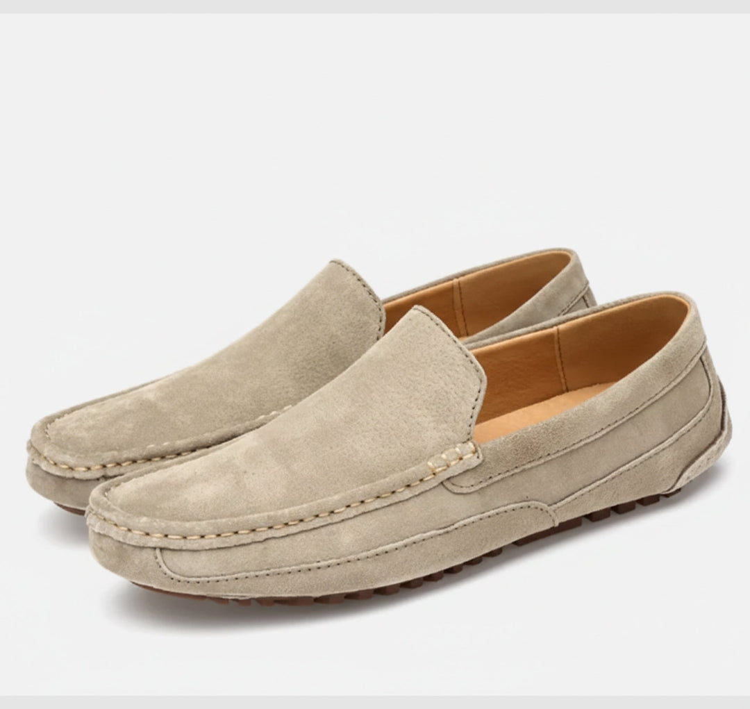 Durable sole on men's comfort slip-on shoes. Designed for everyday wear, easy, and stylish men's footwear.