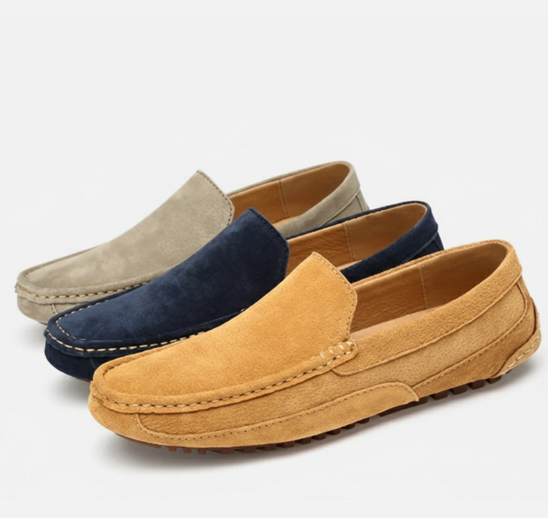 Pair of men's comfort slip-on shoes. Timeless loafer style, easy wear, and versatile for everyday fashion.