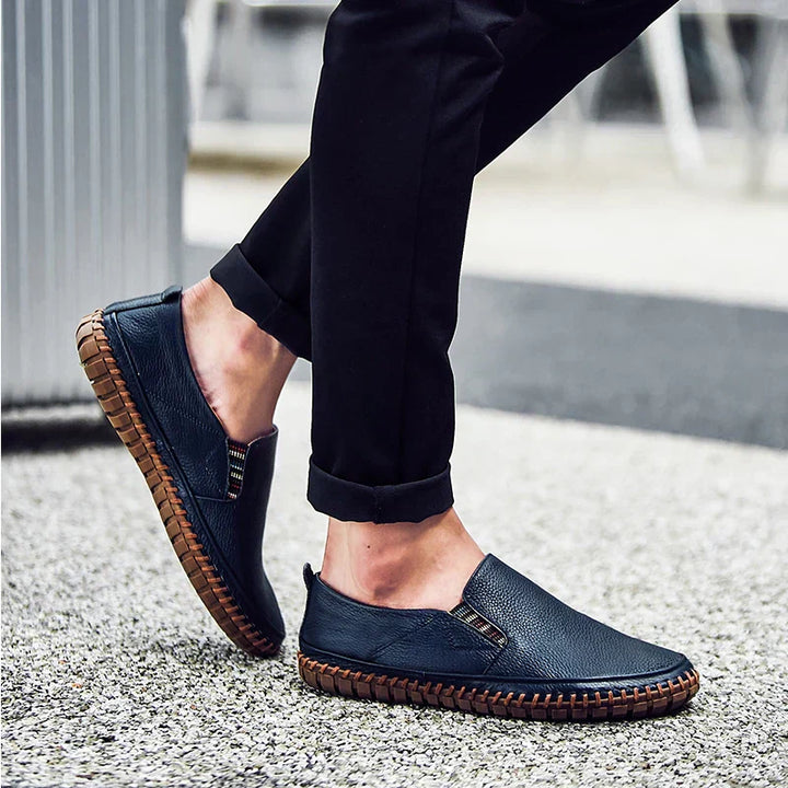 Flexible sole slip-on shoes for men, designed for comfortable daily walking and easy wear.