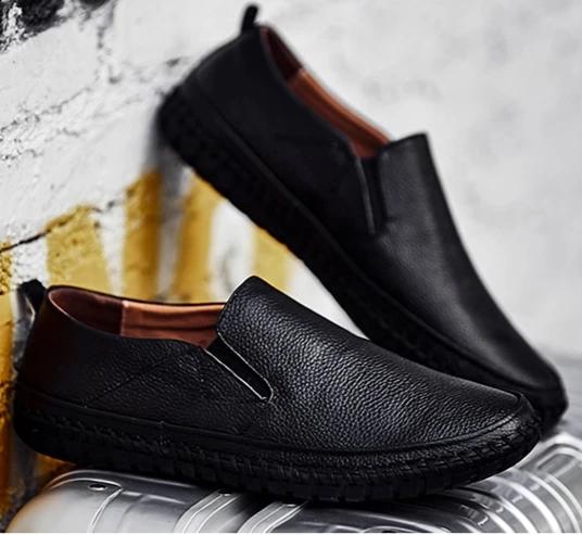 Comfortable men's walking shoes, slip-on style with a flexible sole for easy, everyday wear.