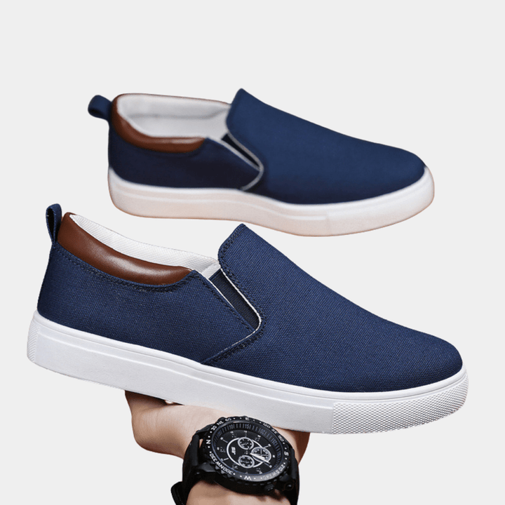Modern men's slip-on everyday shoes, combining lightweight design with a comfortable, flexible fit.