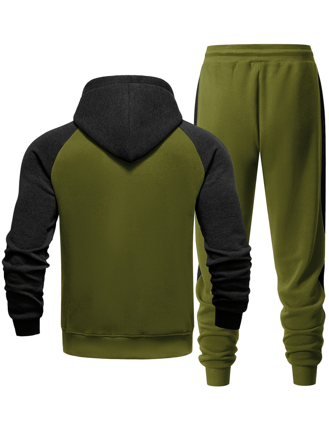 Men's comfy hoodie, part of a sporty jogger set, perfect for casual or active wear.