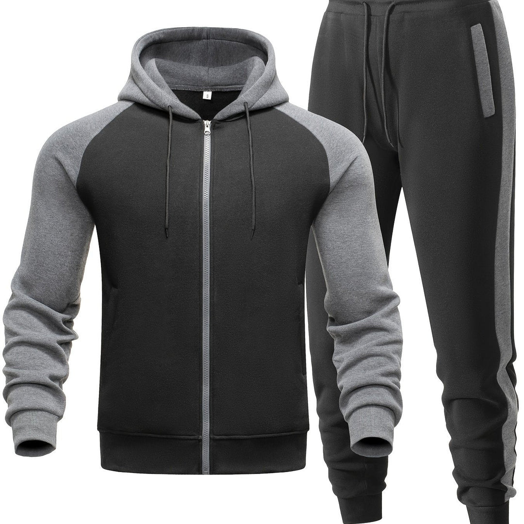 Men's active lifestyle set. Sporty hoodie & jogger pants for comfort & movement.