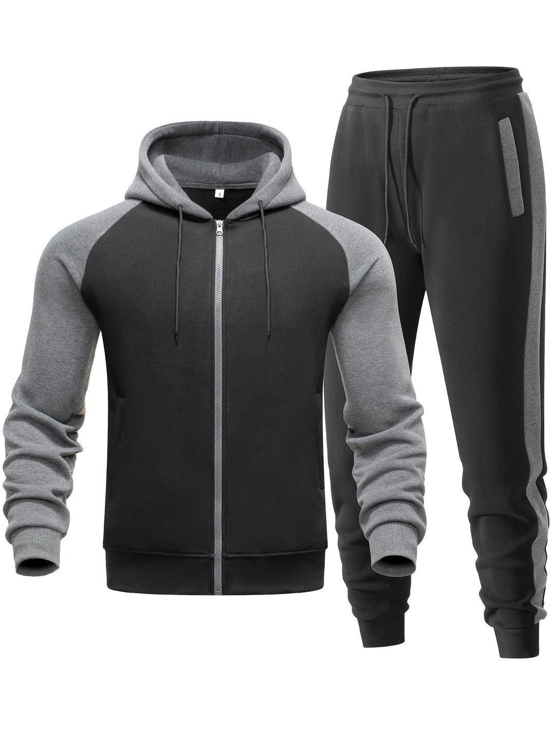 Men's casual loungewear set. Comfortable hoodie & joggers for relaxation.