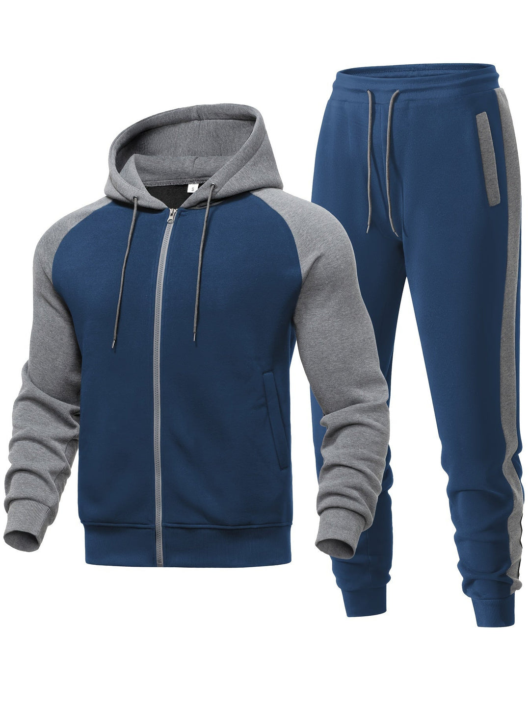 Complete men's sporty tracksuit set, featuring a cozy hoodie & matching joggers.