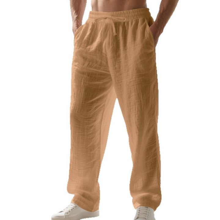 Men's relaxed fit straight leg trousers ensuring everyday comfort & style with practical pockets.